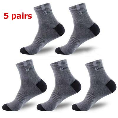 5 Paar Herrensocken Sport Business Langlebige Nähte Feste Socken Mann Dehnbar Hervorragende Qualität Atmungsaktive Gemütliche Socken