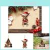 Colorful Cartoon Christmas Dog Acrylic Car Hanging Decor For Unique Vehicle Accessory