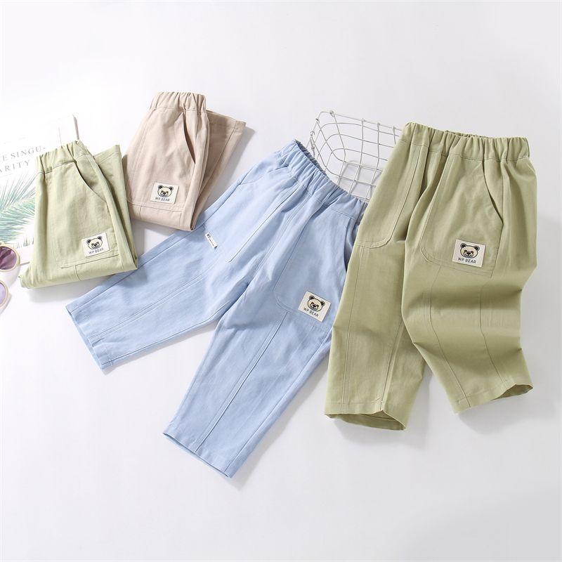 Cotton Boys' Casual Pants Summer New Thin and Versatile Loose Straight Leg Pants