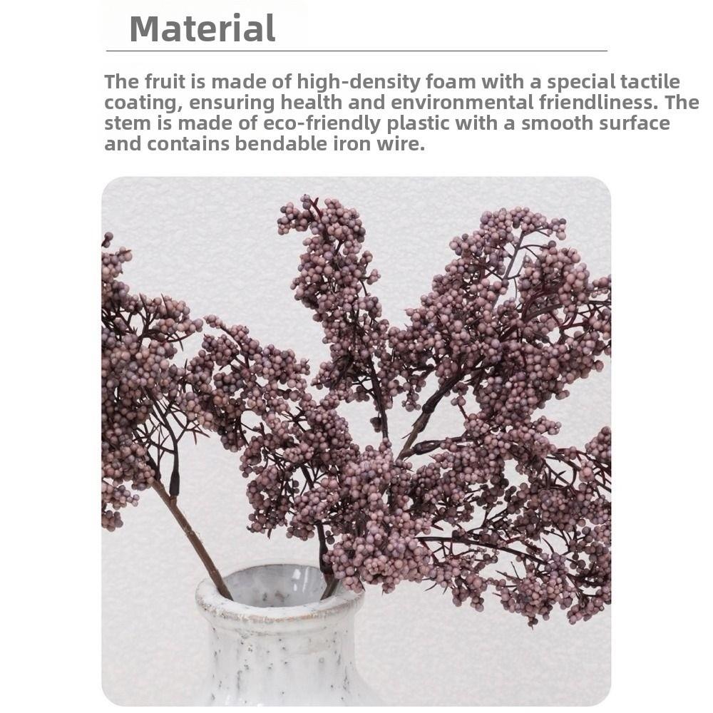 Multicolor Simulation Berry Branch Foam Berry Artificial Plant Branch  Indoor Decoration