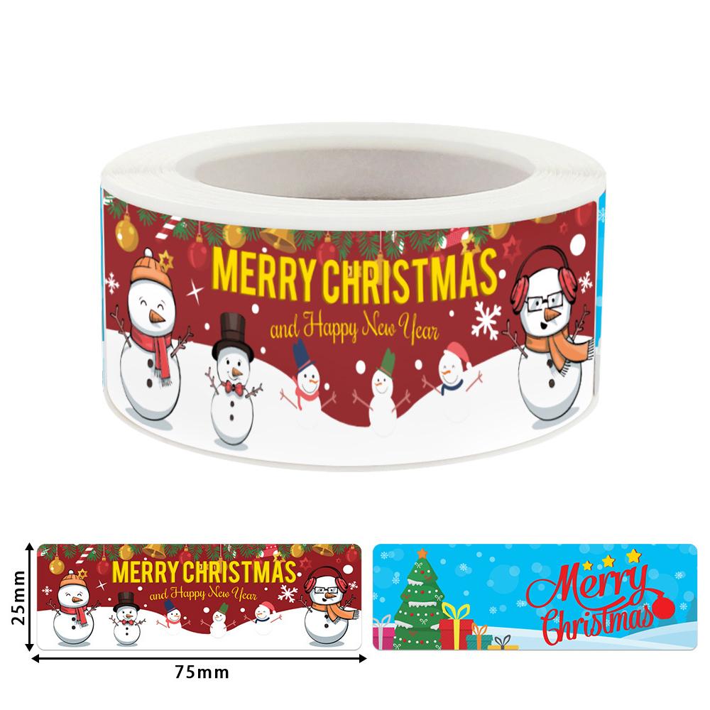 

120PCS Christmas Snowman Adhesive Labels Stickers Gift Name Tags Merry Christmas Sticker Present Seal Decals Package Supplies