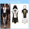 Eye-catching Naughty Nun Costume High Quality Black Fancy Dress For Women's Cosplay And Halloween