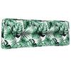 Pallet Cushion with Leaf Pattern 120 X 40 X 12 Cm Fabric