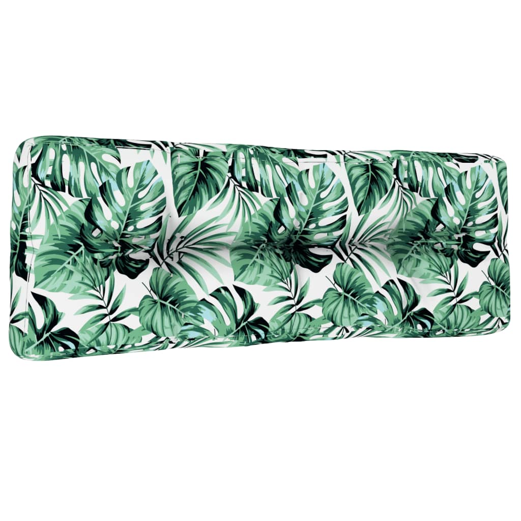 Pallet Cushion with Leaf Pattern 120 X 40 X 12 Cm Fabric