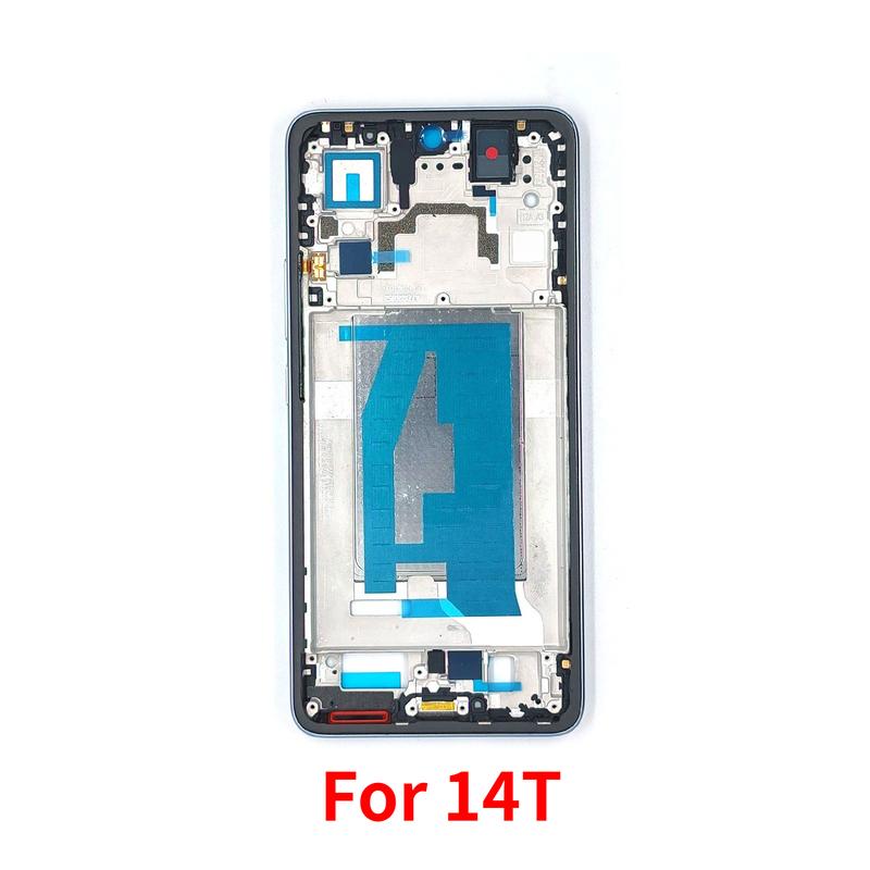 For Xiaomi 14T Middle Frame Housing Front LCD Bezel Plate Cover Side Frame синий