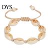 Natural Shell Jewelry for Vacation Handmade Seashell Bracelet, Boho Beaded Adjustable Flexible Rope Bracelets All Sizes Woven String Bracelet