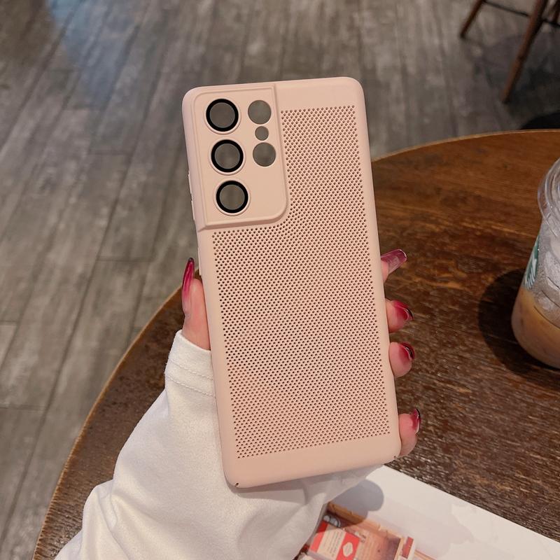 Heat Dissipation Breathe Phone Case for Samsung Galaxy S23 Ultra S22 Plus S21 FE S20 Note 20 10 Luxury Ultra Thin Cooling Cover