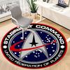 1PC Starfleet Command Office Round Rug, Non-slip, Soft and Durable Office Rug for Interior Decoration, Perfect for Office yy250915123