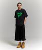 PHILIPPAKER Bermuda Giant One-Pleat Sweatshirt Crotch-Length Pants Lovelyon Black