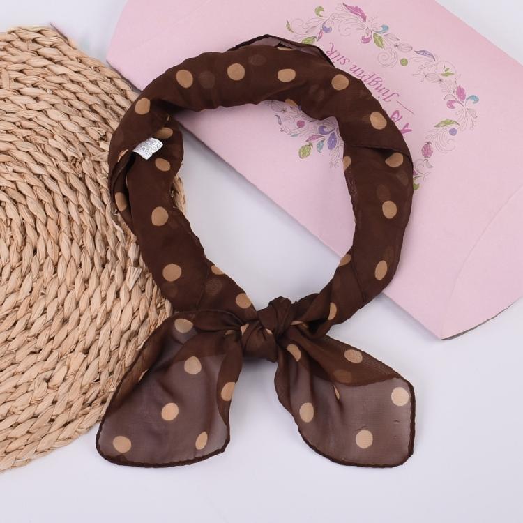 Lady Neckerchief Dotted Neck Scarf for Casual and Formal Attire Square Scarf