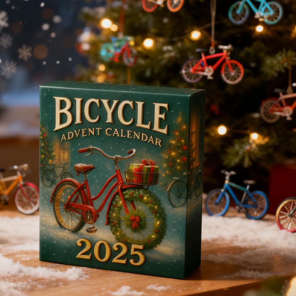 

Bicycle-Themed Advents Calendar 2025 With 24 Pcs Bike Pendants Holiday Festivities China Mainland