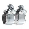 Exhaust Clamp Stainless Steel 45mm 50mm 63mm Exhaust Tube Pipe Connector Joiner Sleeve Clamp Adjustable Tip Car Accessories