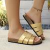 Women's Casual Slip On Flat Sandals Comfortable Summer Footwear Lightweight Breathable Soft Sole Open Toe Slides