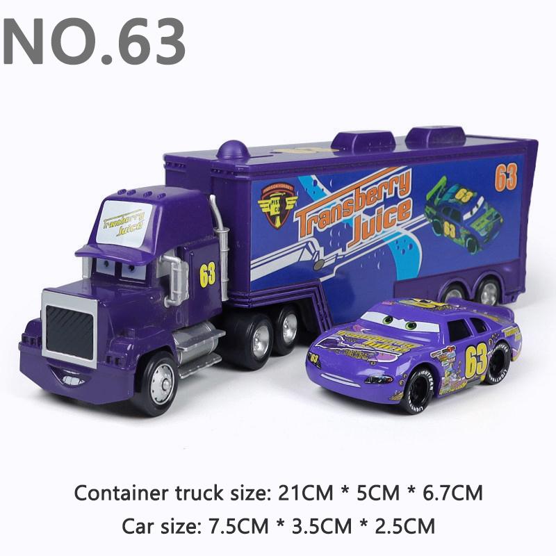 Pixar Cars Truck Model Car 1/55 Die Casting Eugene Carbureski Container Trucks Racing Toy Birthday Gifts Kids Toys Collectibles
