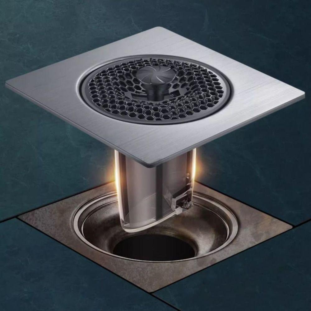 Removable Shower Plug Fast Drainage Backflow Preventer Valve Floor Drain Strainer  Kitchen