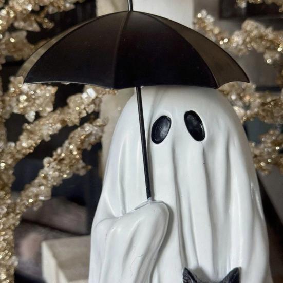 Halloween Ghost Statue Mini Resin Figurine Adorable Shape Funny Spooky Statue Festival Party Decoration