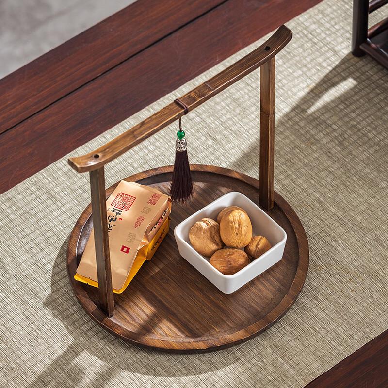 Китайский ретро бамбуковый поднос с ручкой