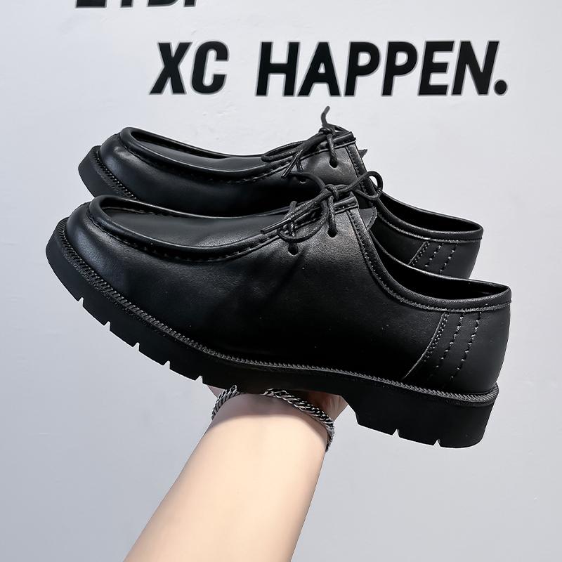 Fashion Italian Simple Leather Men Business Shoes Classic Casual Leather Outdoor Anti Slip Lace-Up Loafers 2024 New Flat Designer Shoes