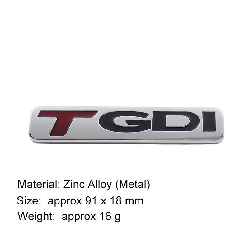 3D TGDI Letters Logo Car Sticker Tail Bumper Badge Auto Rear Trunk Emblem Accessories