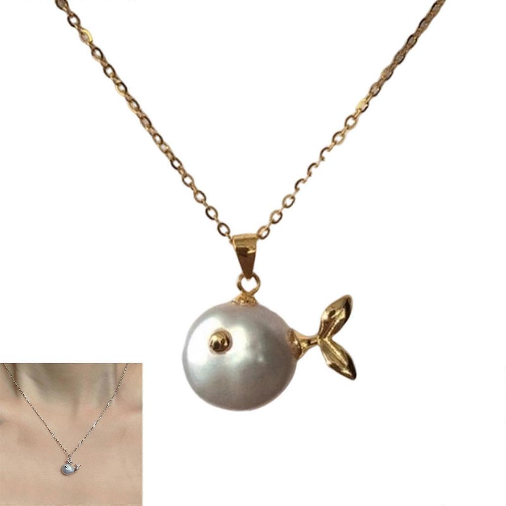 Unique Whale Inspire Alloy Necklace Featuring Elegant Designs Suitable for Parties Supplies Dates or Everyday Use Silver