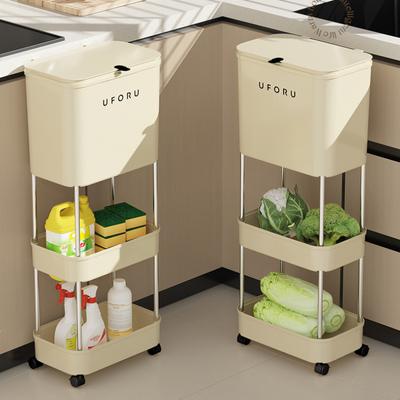 Keuken Prullenbak Thuis Slaapkamer Woonkamer Sorteren op meerdere niveaus met deksel Droge en natte scheiding met katrol Multifunctionele prullenbak
