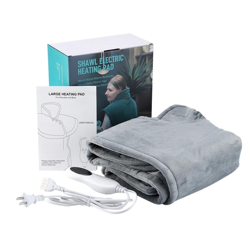 Podgrzewana podkładka na szyję i ramiona oraz plecy z 10 ustawieniami temperatury i odliczaniem czasu, ulga w bólu pleców/szyi/ramion, prezent świąteczny dla mamy