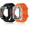 Custodia+Cinturino in Vetro per Apple Watch Band 40mm 41mm 44mm 45mm 42mm 46mm Pellicole Protettive Custodia per Apple IWatch Serie 10 9 8 7 6 54