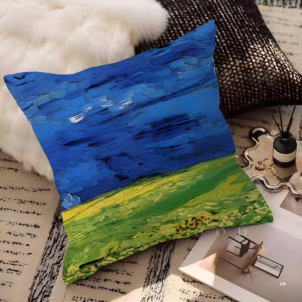 Van Gogh Oil Paintings Pillow Cushion Cover Pillowcase Living Room Sofa Home Decor