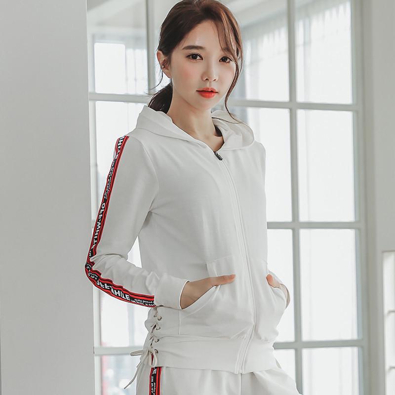 

Женский осенне-зимний топ для йоги - Свободного кроя, куртка для бега на открытом воздухе и фитнеса Extra Large белый