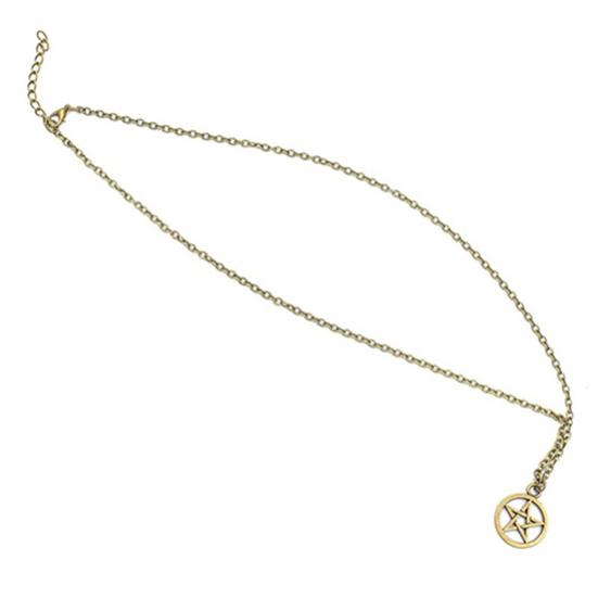 Women Men Round Hollow Star Pentagram Pendant Necklace Xmas Gift Cool