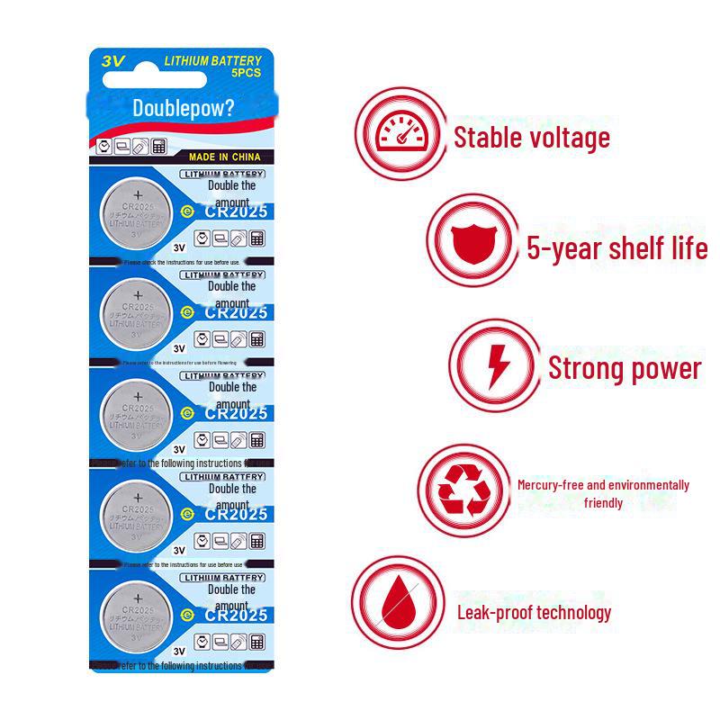 Mercury-Free 3V Lithium Ion Button Battery for Car Remotes - Double 2025, Zinc-Manganese Composition