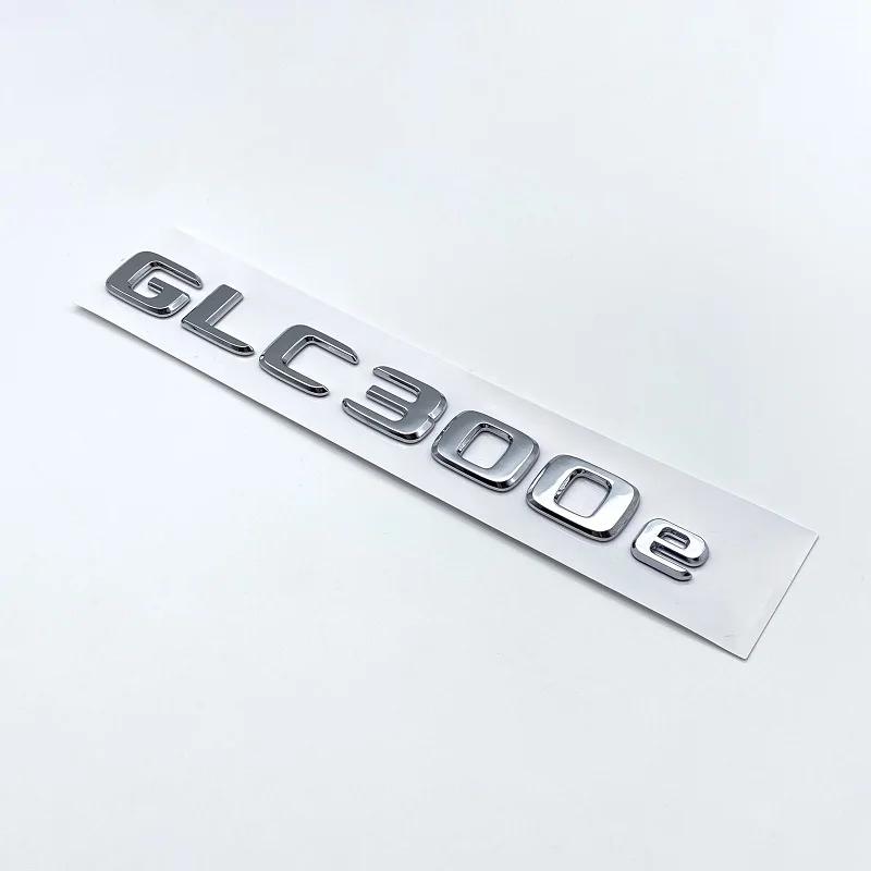 3D ABS Chrome Black Letters GLC300de GLC300e GLC350e GLC400e 4Matic Emblem for Mercedes-Benz GLC X253 Car Trunk Logo Sticker PI1