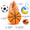 Portable Creative Sporty Ball Shaped Coin Purse Mini Waterproof Silicone Ball Shaped Pouch Cartoon Tennis Earphone Bag
