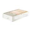 Caixa de Armazenamento Sob a Cama com Tampa Flip-Top à Prova de Umidade Tamanho Grande Recipiente para Roupas Colchas Cobertores Travesseiros Organização de Guarda-Roupa do Quarto