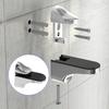 4Pcs Adjustable Wood/Glass Shelf Bracket Wall Mount Zinc Alloy Shelf Holder Support Glass Layer Clamp Anti-Slip Partition Clamps