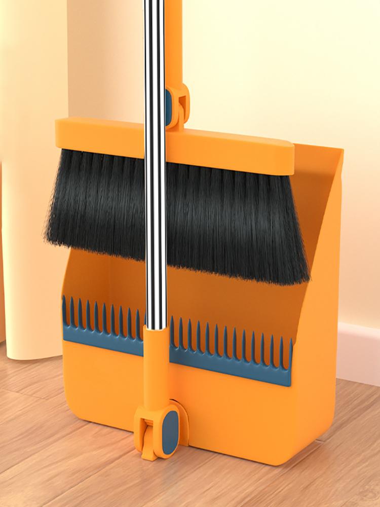 New Household Broom Set with Dustpan Combination - Folding Sweeping Broom Wiper Dustpan And Garbage Shovel Included