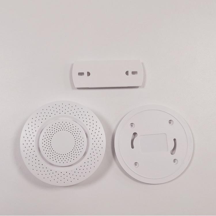 Ceiling-Mounted Smart Home Smoke and Temperature Sensor Housing