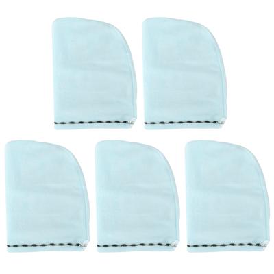 5Pcs Hair Drying Hat Cap Turban Absorbent Towel Wrap Bathing Supplies for Home Traveling