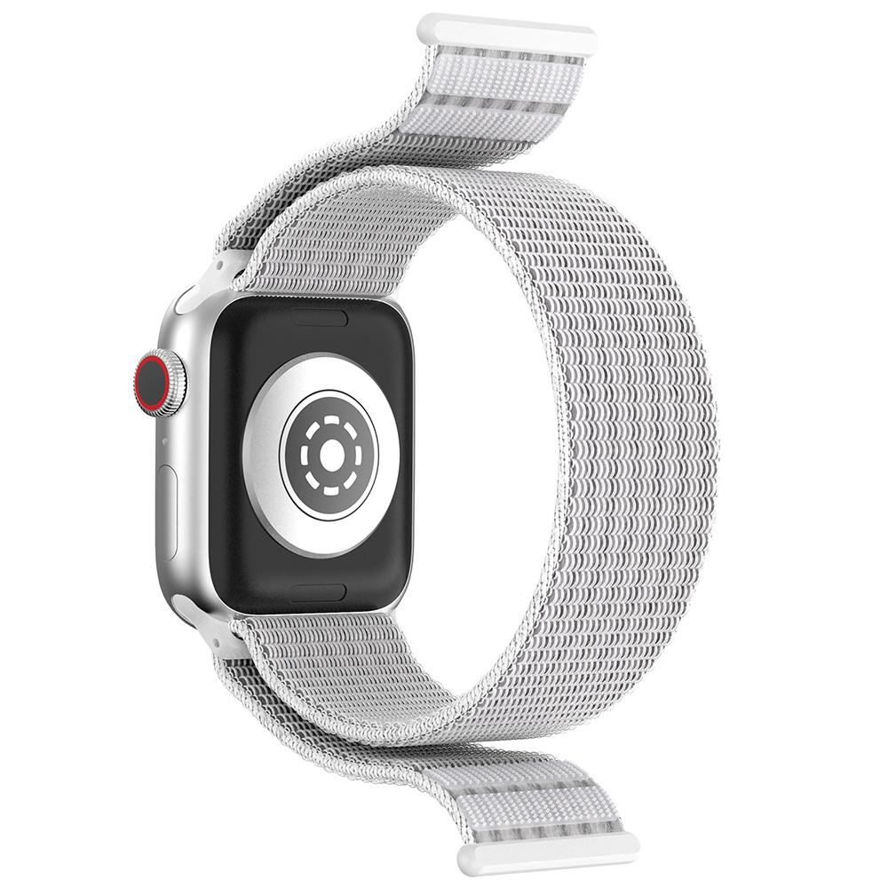 Nylon Watch Band For Apple Watch Series 10 42mm/9 8 7 41mm/6 5 4 SE (2023) SE (2022) SE 40mm/3 2 1 38mm Adjustable Magic Tape Strap