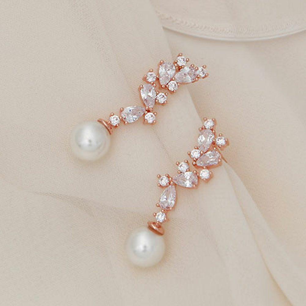 [Merry-Grin] 14K Gold Pin Rose Gold Lamang Earrings