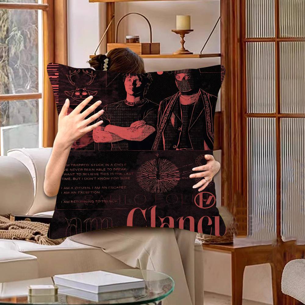 TTwenty One Pilots Band Pillow Gifts Home Office Furnishings Bedroom Sofa Car Cushion Cover case xcm