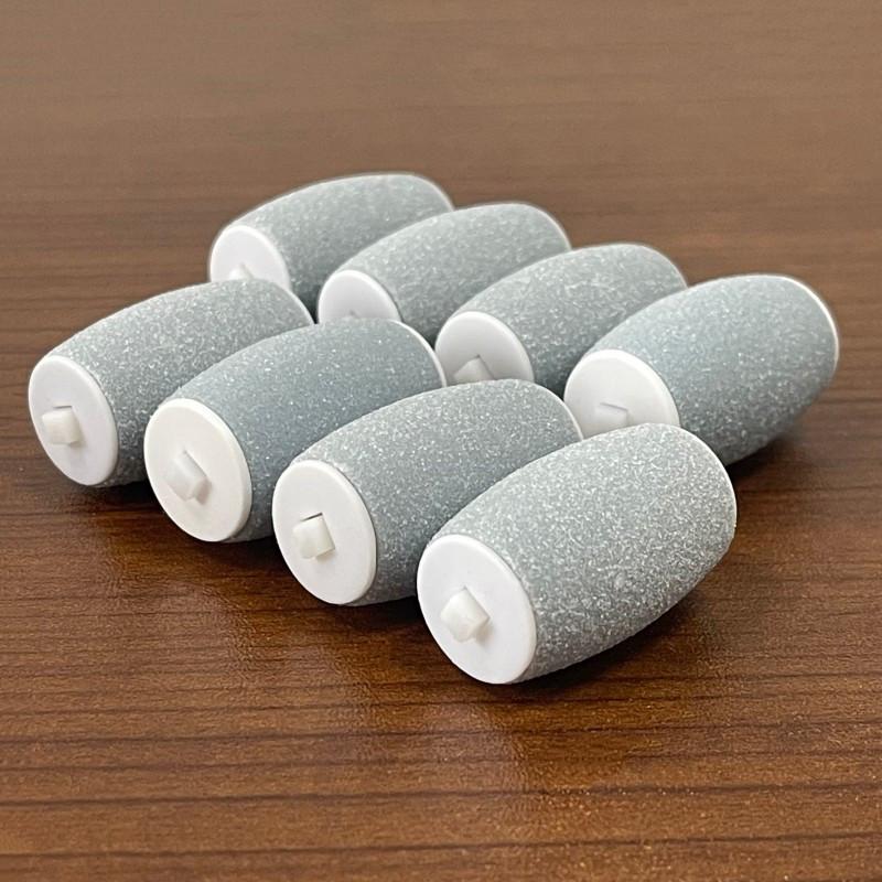 8er-Pack Hypoallergene Elektrische Fußfeile Rollenköpfe, Pedi Hautentferner Schleifköpfe für Bein-Pediküre-Werkzeuge, Keine Batterie erforderlich