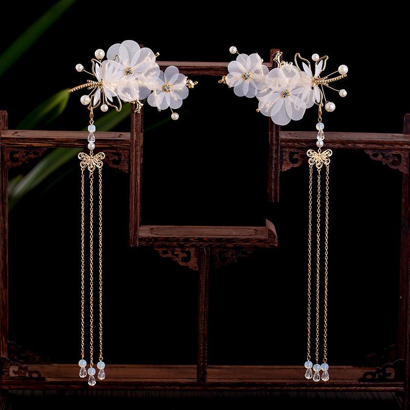 Dragonfly Hairpin Tassel Women Girls Hair Accessory Hairpin Elegant Classical Style Dragonfly Traditional Hanfu Chinese Style