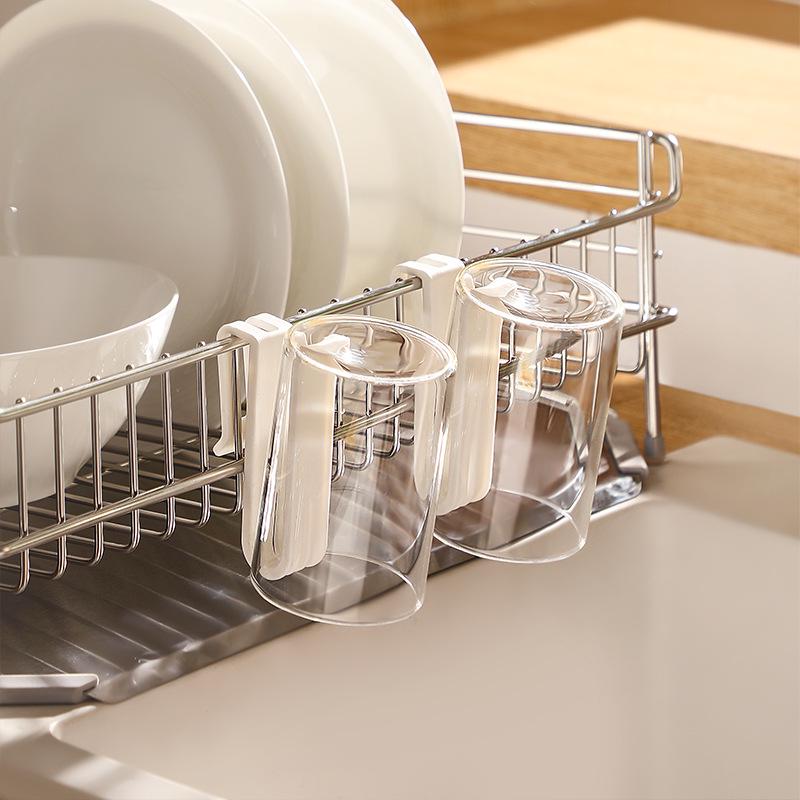 Wall-Mounted Kitchen Utensil Organizer: Draining Chopstick, Knife, Fork, and Cutlery Holder with Cup Storage.