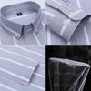 Men's Social Shirts Long Sleeve 100%Pure Cotton Oxford Buttoned Plaid Formal Male Casual Clothes Oversized Shirt 6XL 7XL