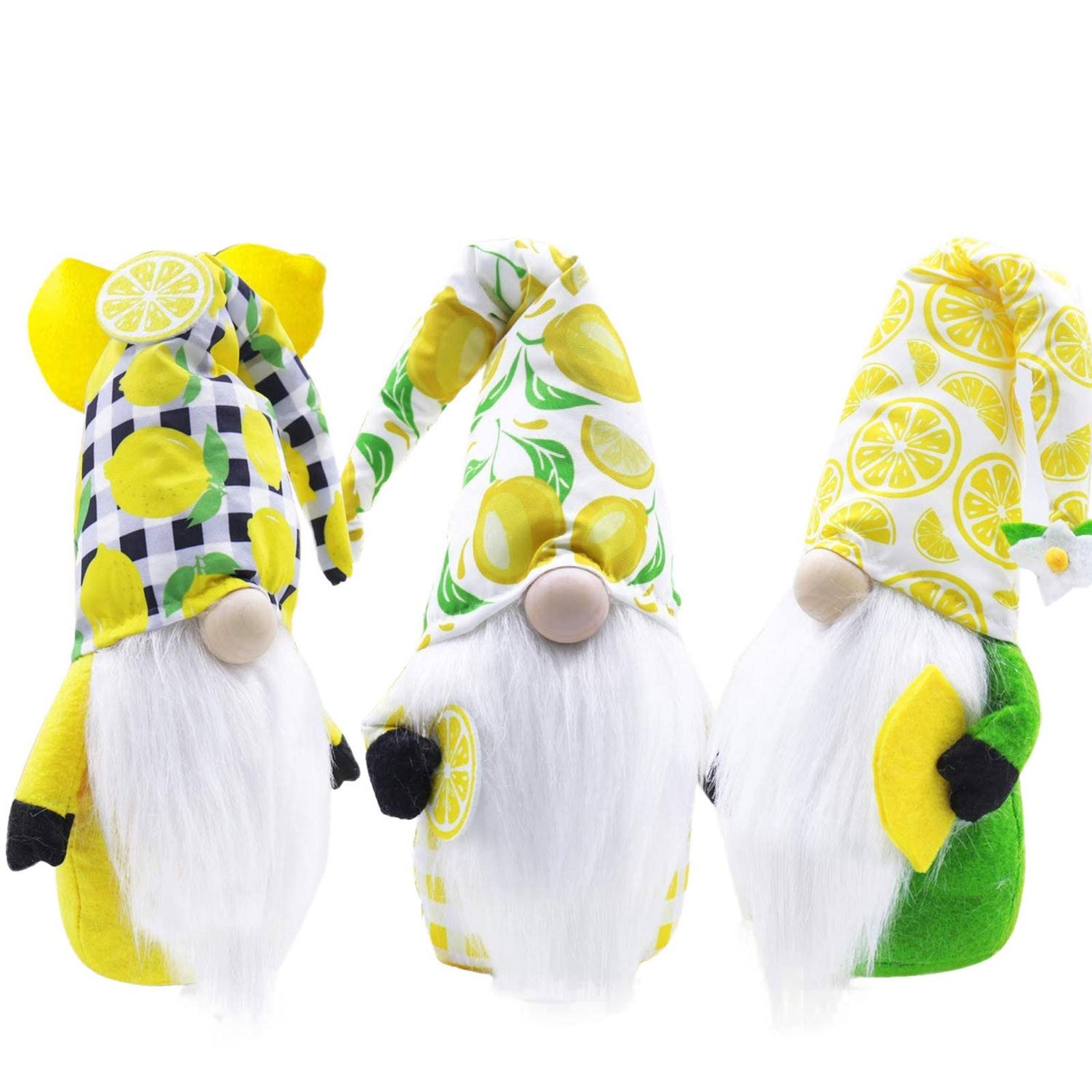 

3 шт. лимонный гном скандинавский домашний дом ферма кухонный декор безликая кукла