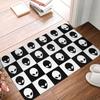 Universal vector icons alien heads Front Floor Door Entrance Mats Indoor  Bathroom Kitchen Doormat Bedroom Carpet Rug
