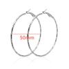 Mote store bøyle øredobber 40 mm 60 mm 80 mm store glatte sirkel øredobber Runde Brincos løkke øredobber for kvinner Smykker Festgaver