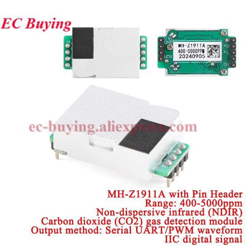 

MH-Z19 MH-Z19C MH-Z19E MH-Z19B IR Infrared CO2 Sensor Carbon Dioxide Gas Sensor Module CO2 Monitor 400-5000 0-5000ppm UART PWM MH-Z1911A with Pin