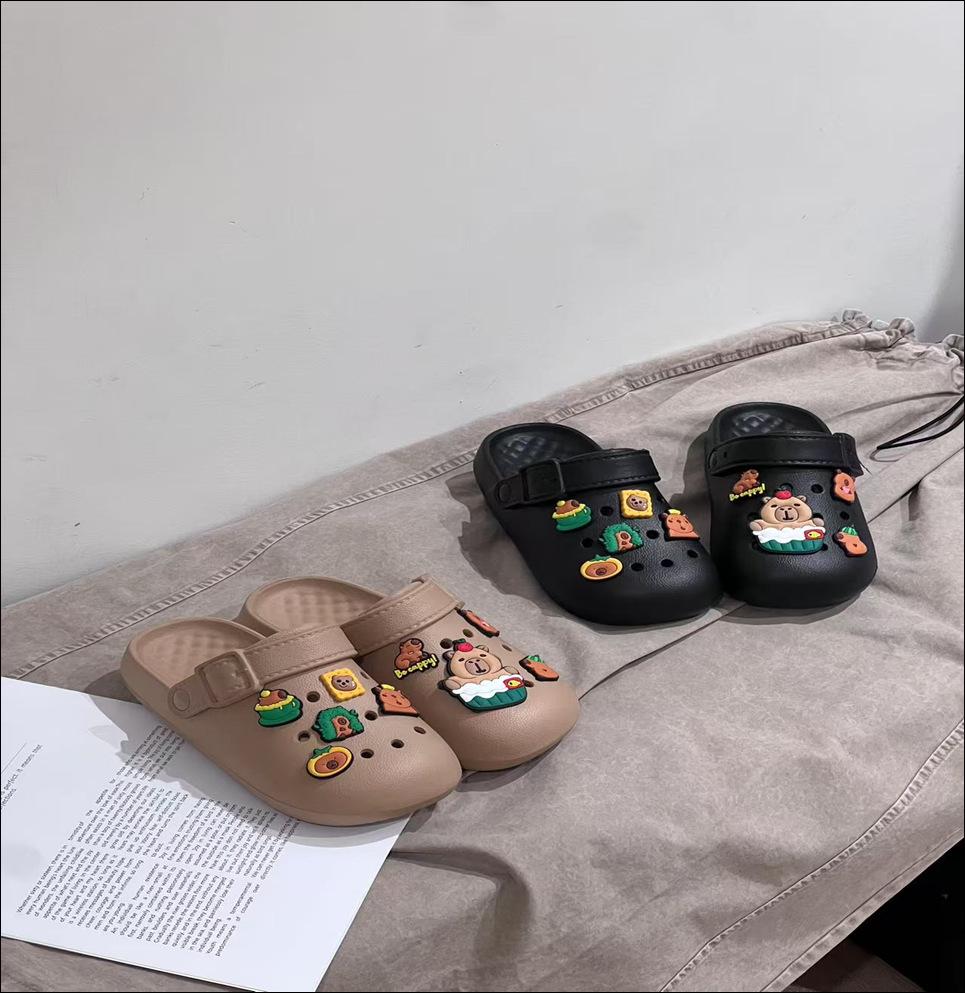 2025 Women s Non-Slip Squishy Hole Summer Beach Sandals - Closed-Toe Wear-Resistant Outdoor Shoes 28 светло-коричневого 1500₽